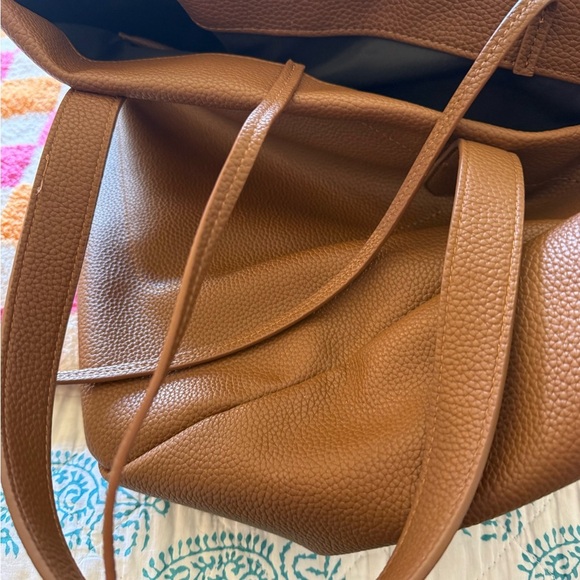 Lulus Toni Brown Vegan Leather Tote Bag - Picture 14 of 16